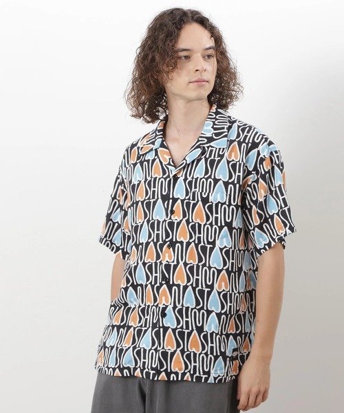 GSC MENS SELECT MANASTASH/マナスタッシュ GAUZE MANALOHA SHIRT (MENS) ゴースローキャラバン トップス シャツ・ブラウス レッド オレンジ