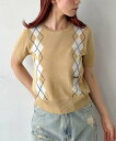 【SALE/30%OFF】archives 麻タッチアーガイルニット アルシーヴ トップス ニット グレー ベージュ ネイビー