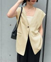 【SALE/34%OFF】SELECT MOCA ノーカラーベスト セレクトモカ トップス ベスト・ジレ