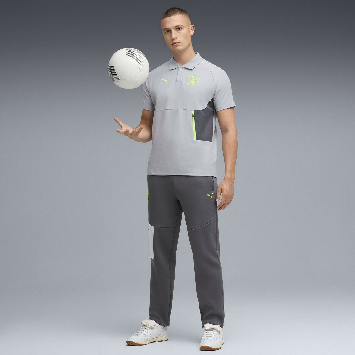 メンズ マンチェスターシティ FC プーマテック スウェットパンツ 裏起毛 MCFC PUMATECH Sweatpants プーマ パンツ ジャージ・スウェットパンツ グレー