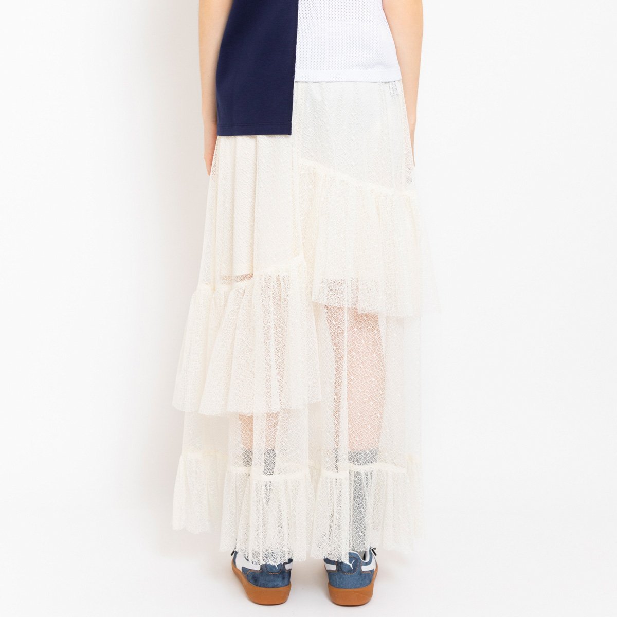 atmos pink atmos pink Lace Flare Tiered Skirt IVORY アトモス スカート その他のスカート ホワイト