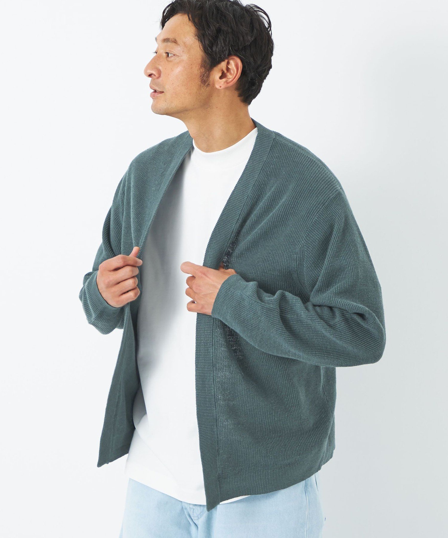 UNITED ARROWS LTD. OUTLET メンズ トップス ユナイテッドアローズ アウトレット UNITED ARROWS green label relaxing【SALE/70%OFF】UNITED ARROWS green label relaxing L/N 畦編み イージー カーディガン ユナイテッドアローズ アウトレット トップス カーディガン ブラック ベージュ ブルー