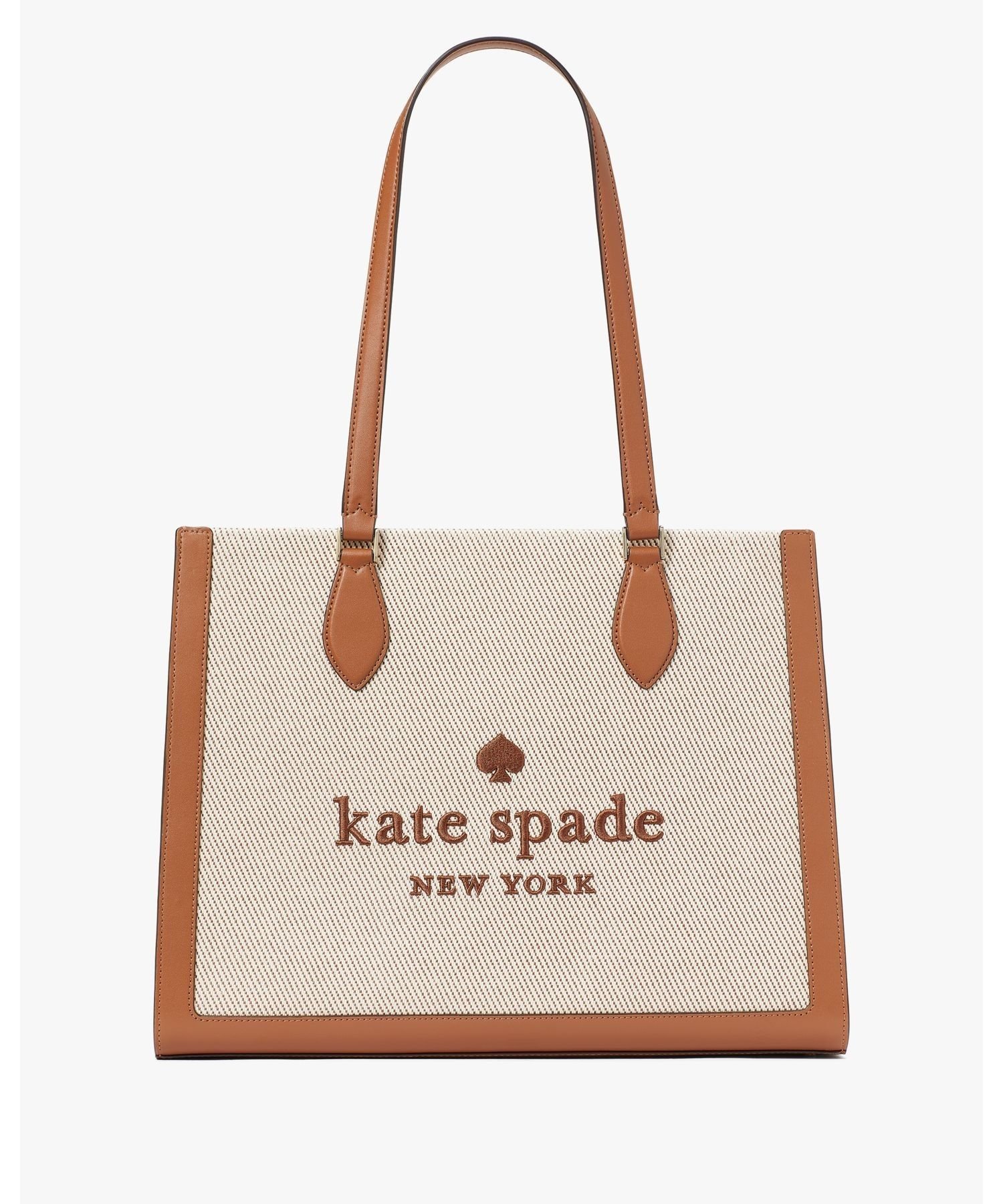 【SALE／65%OFF】kate spade new york エリー キャンバス ラージ トート ケイトスペードニューヨーク バッグ トートバッグ ブラウン【送料無料】