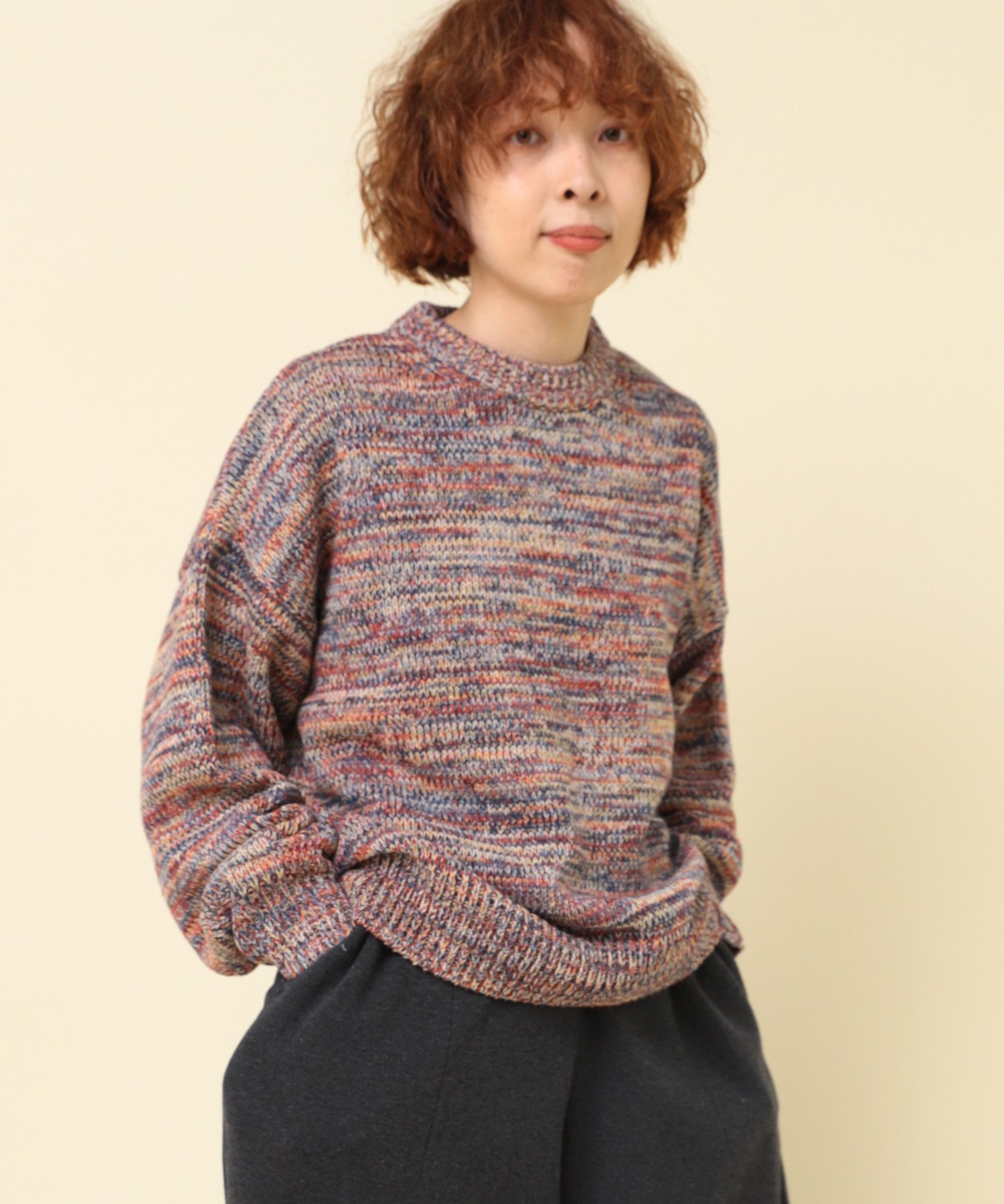 【SALE／27%OFF】RNA-N K2692 ミックスカラープルオーバー アールエヌエーエヌ トップス ニット イエロ..