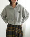 【SALE/17%OFF】VENCE share style Ladys 裏毛ショートブルゾン ヴァンス エクスチェンジ トップス その他のトップス グレー ブ...