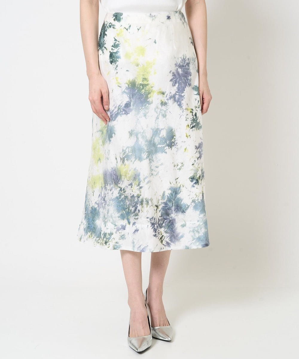 【SALE／50%OFF】CHRISTIAN AUJARD（小さいサイズ） [セットアップ対応]カゴ染めスカート メゾンドゥサンク スカート ロング・マキシスカート グリーン【送料無料】