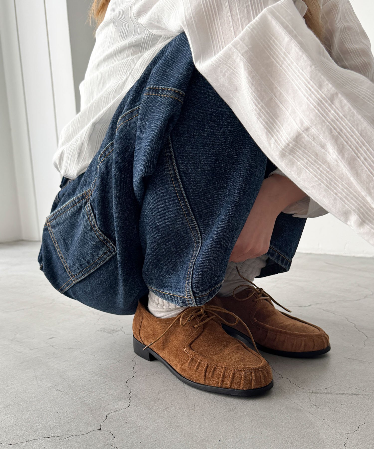 【SALE／10%OFF】El mar El mar フェイクスウェードモカシン キャナルジーン シューズ・靴 モカシン・デッキシューズ ブラウン ブラック【送料無料】