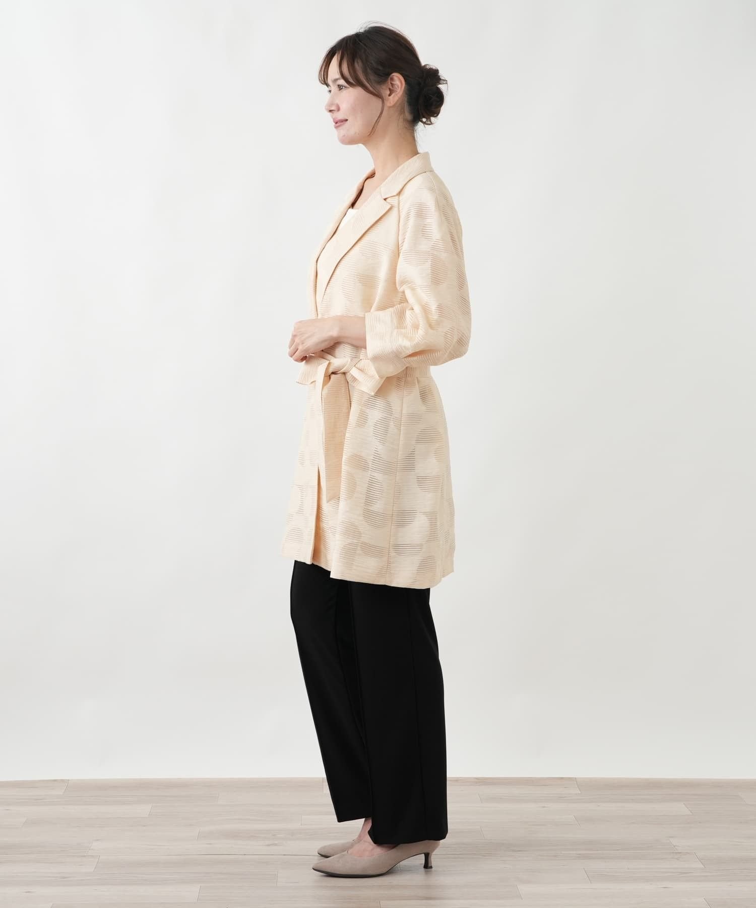 Leilian PLUS HOUSE コート【ROCHAS Premiere】 レリアン プラスハウス ジャケット・アウター ステンカラーコート ベージュ