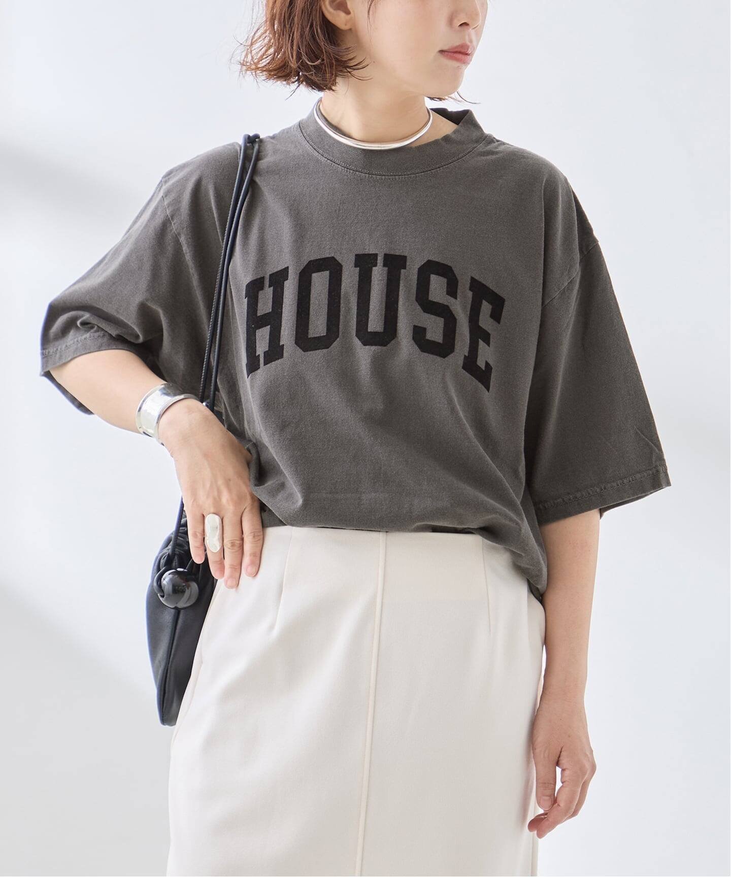 JOURNAL STANDARD L'ESSAGE ISNESS MUSIC/イズネス ミュージック 別注 HOUSE Tシャツ ジャーナルスタンダード レサージュ トップス カットソー・Tシャツ ブラック