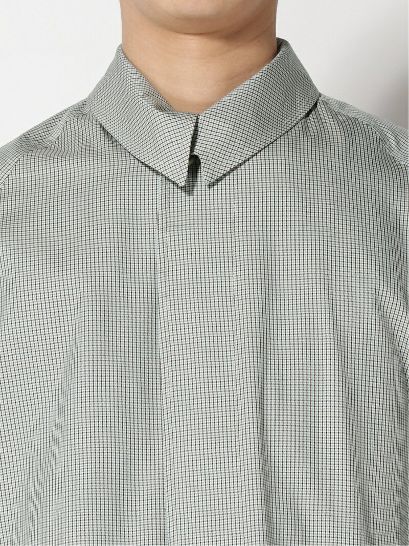 Cotton Silk Chambray Bal Collar Coat 11-19-1271-803: Gun Club Check