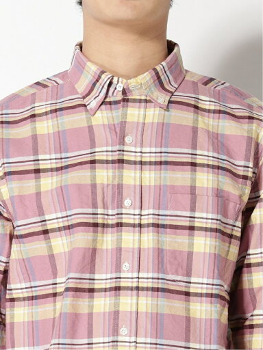 Faded Check Buttondown Shirt 11-11-5971-139: Pink Faded Check Buttondown Shirt 11-11-5971-139: Pink