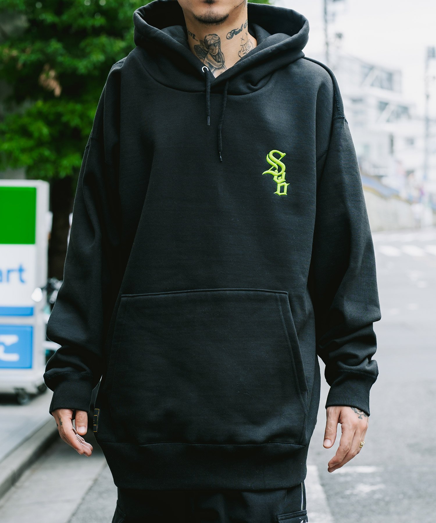 Subciety CROWD PARKA サブサエティ トップス パーカー・フーディー ブラック グレー