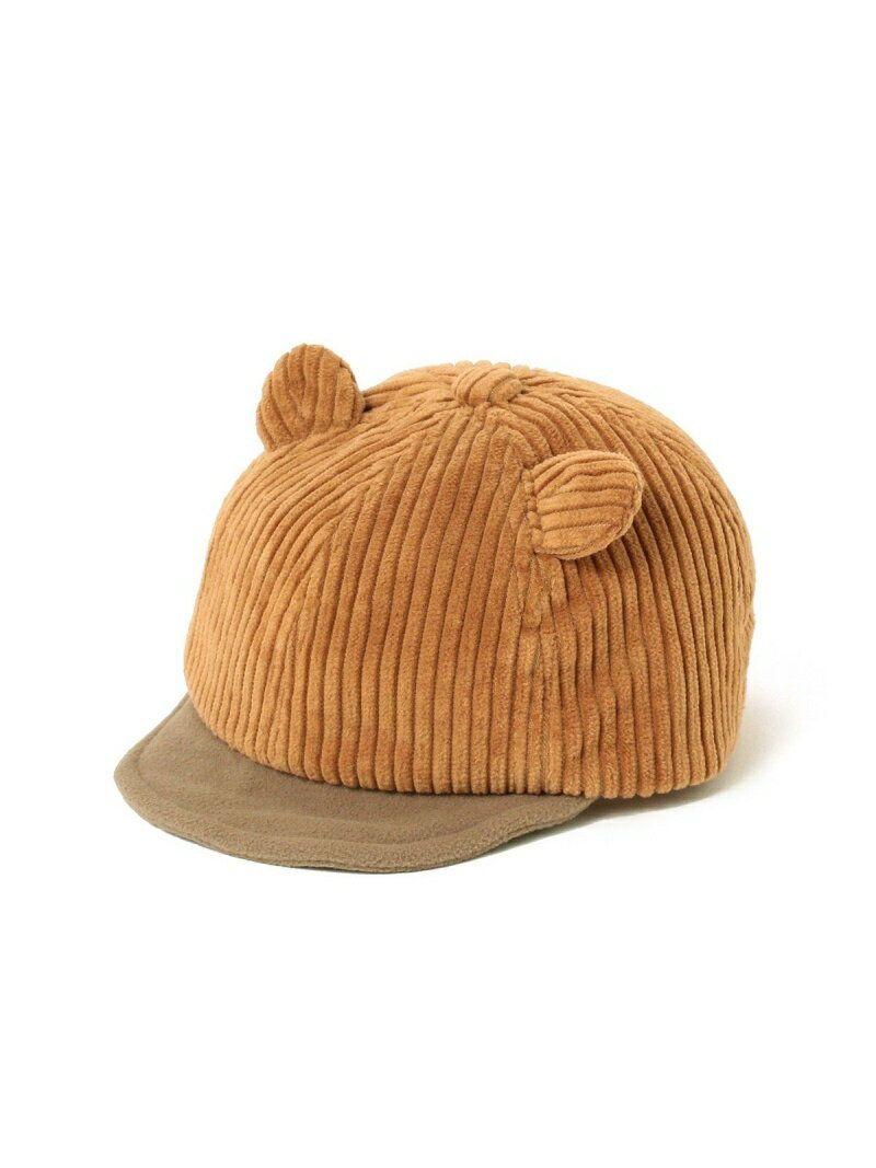 【SALE／30%OFF】BEAMS mini BEAMS mini / コーデュロイ クマキャップ ビームス アウトレット 帽子/ヘア小物 キャップ ブラウン ピンクのサムネイル