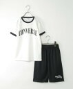 【SALE／20%OFF】ikka 【吸水速乾/2点セット】CONVERSE コンバース パールプリントセットアップ 130~160cm イッカ ファッション雑貨 その他のファッション雑貨 ホワイト ブラック