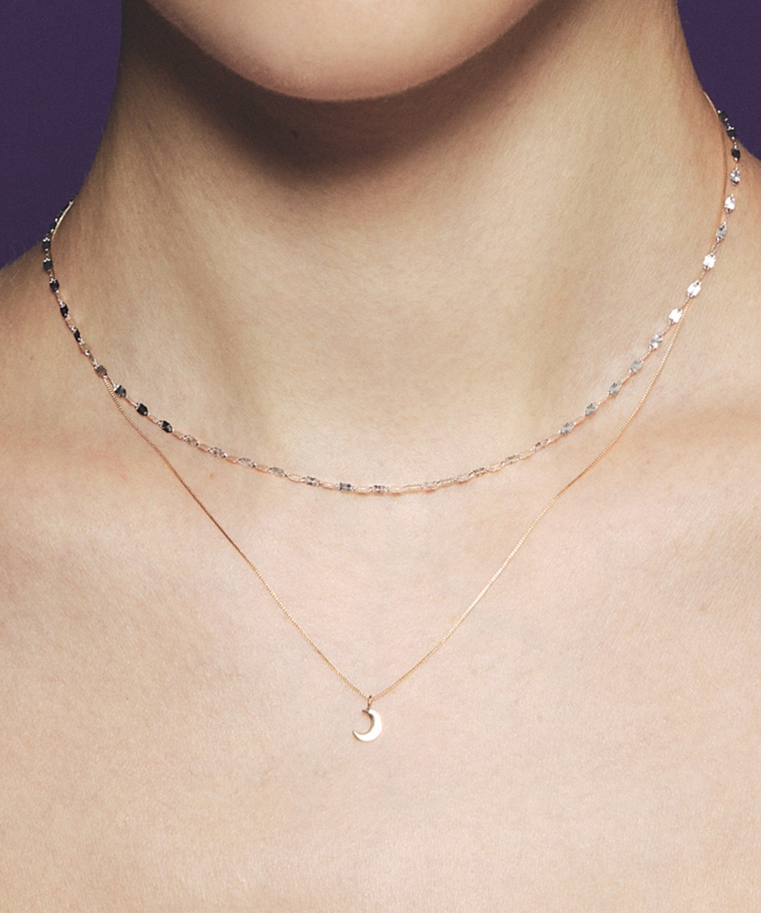 les bon bon les bon bon/lune necklace ルナネックレス BOB519 セットアップセブン アクセサリー・腕時計 ネックレス ゴールド【送料無料】