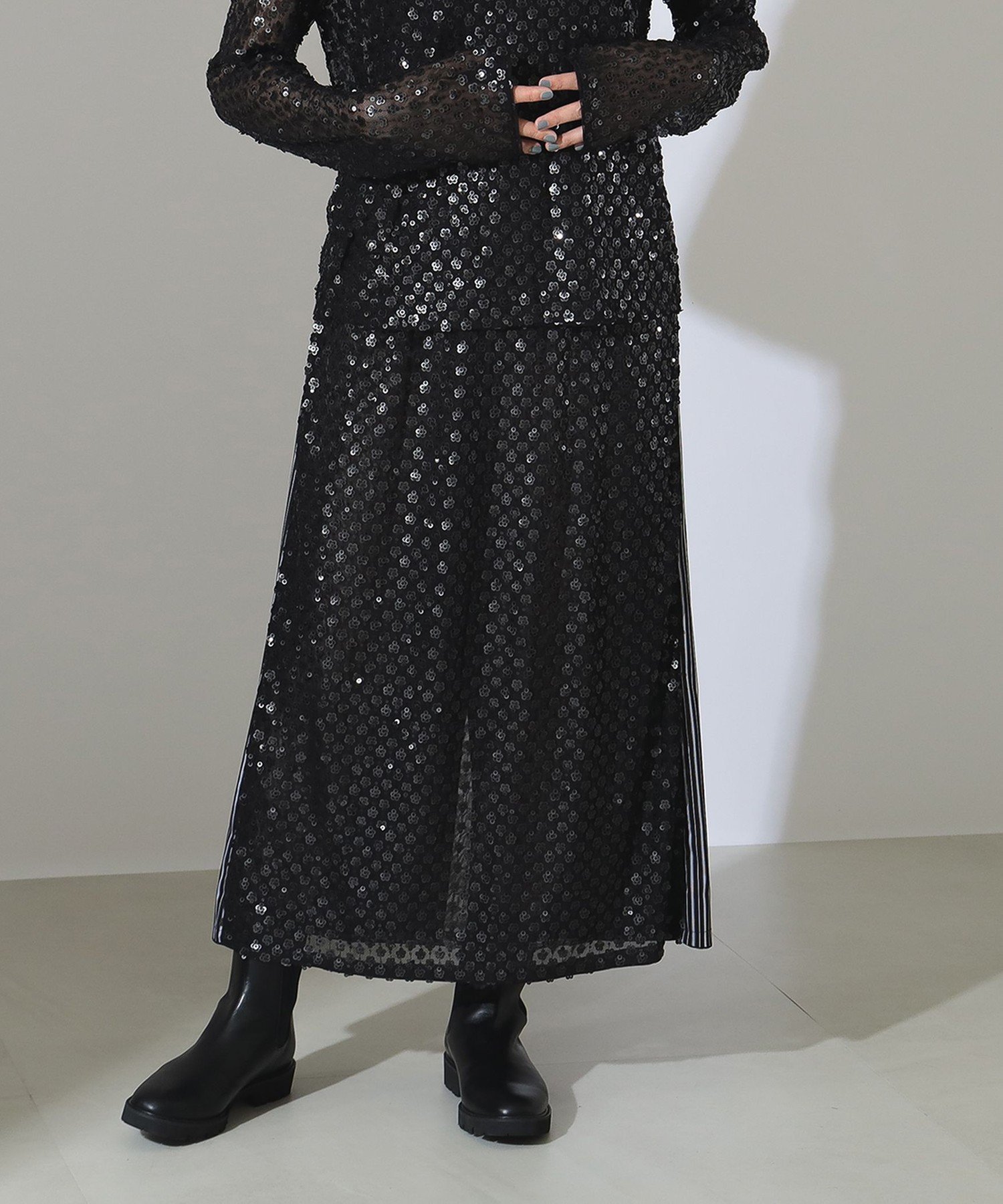 【SALE／40%OFF】Demi-Luxe BEAMS BAUM UND PFERDGARTEN / JOLETTY フラワースカート ビームス アウトレット スカート その他のスカート ブラック【送料無料】