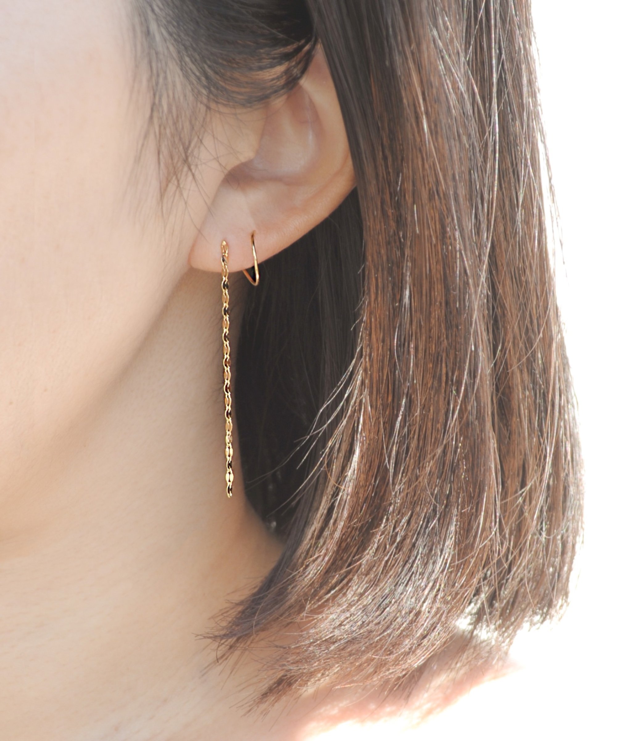 KU-CROISSANT チェーンピアス クークロワッサン アクセサリー・腕時計 ピアス ゴールド【送料無料】