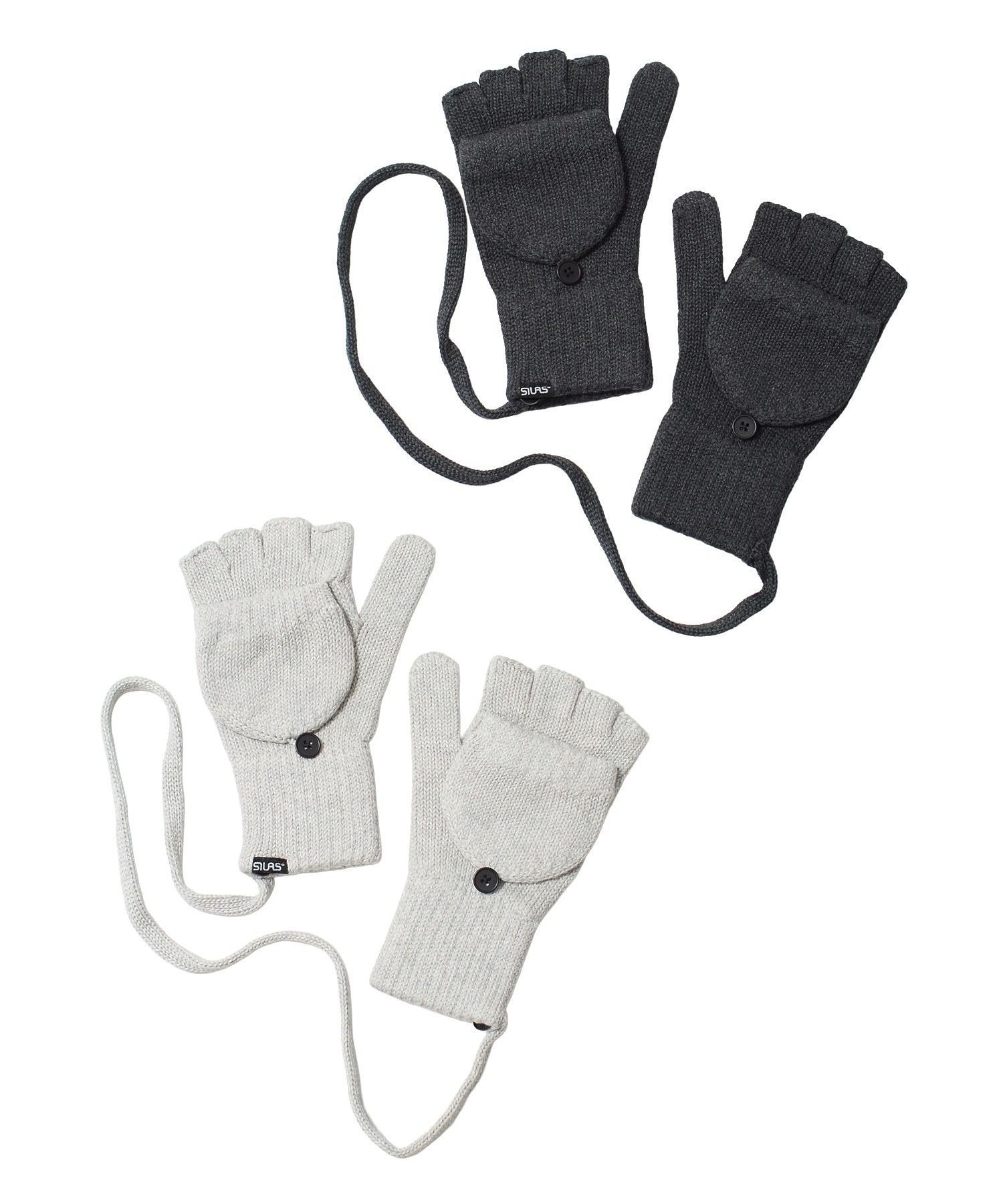 【SALE／30%OFF】SILAS KNIT GLOVES サイラス アクセサリー・腕時計 その他のアクセサリー・腕時計 ブラック グレー【送料無料】