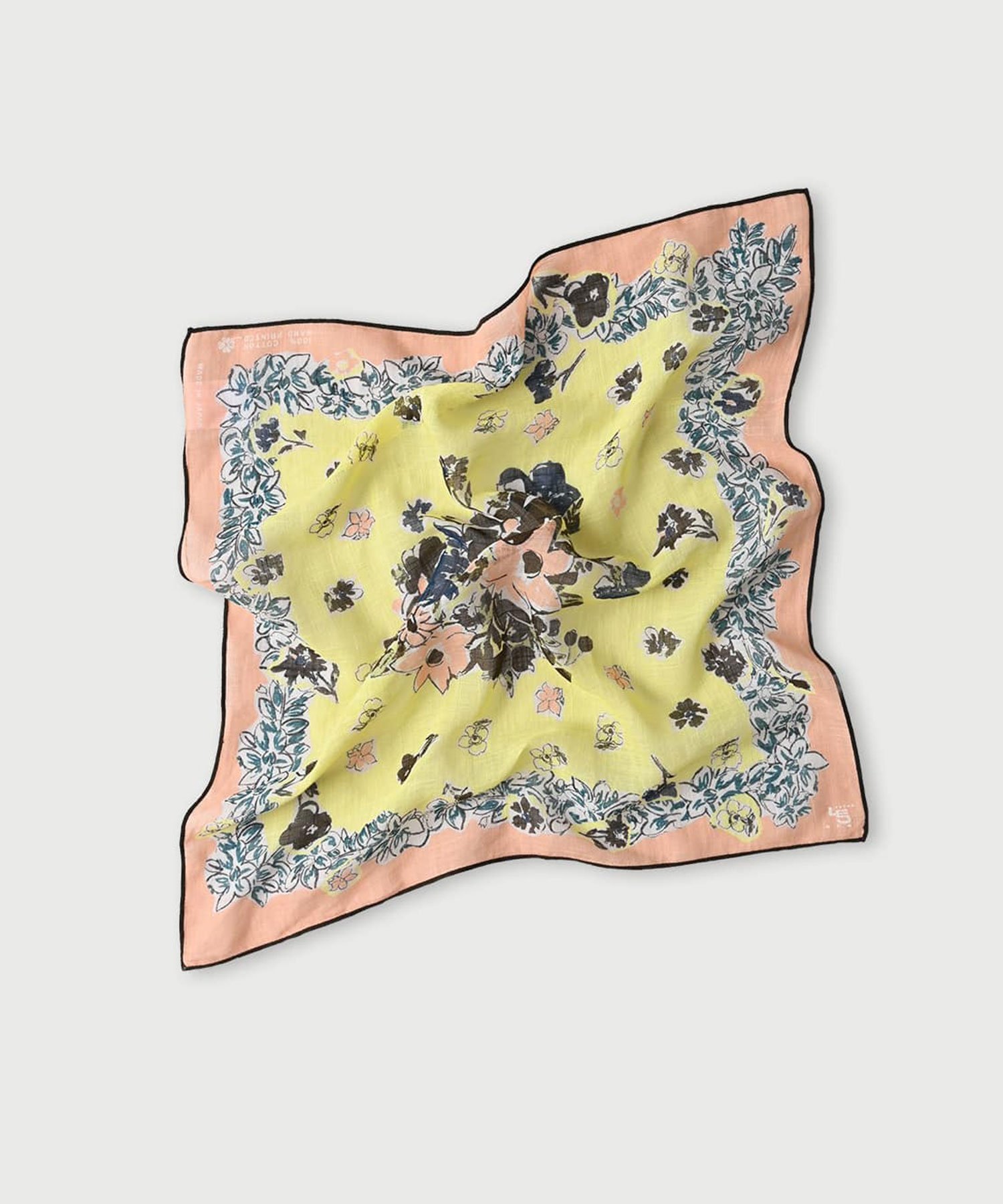 45R ガーゼの花束バンダナ フォーティファイブアール ファッション雑貨 スカーフ・バンダナ レッド ピ..