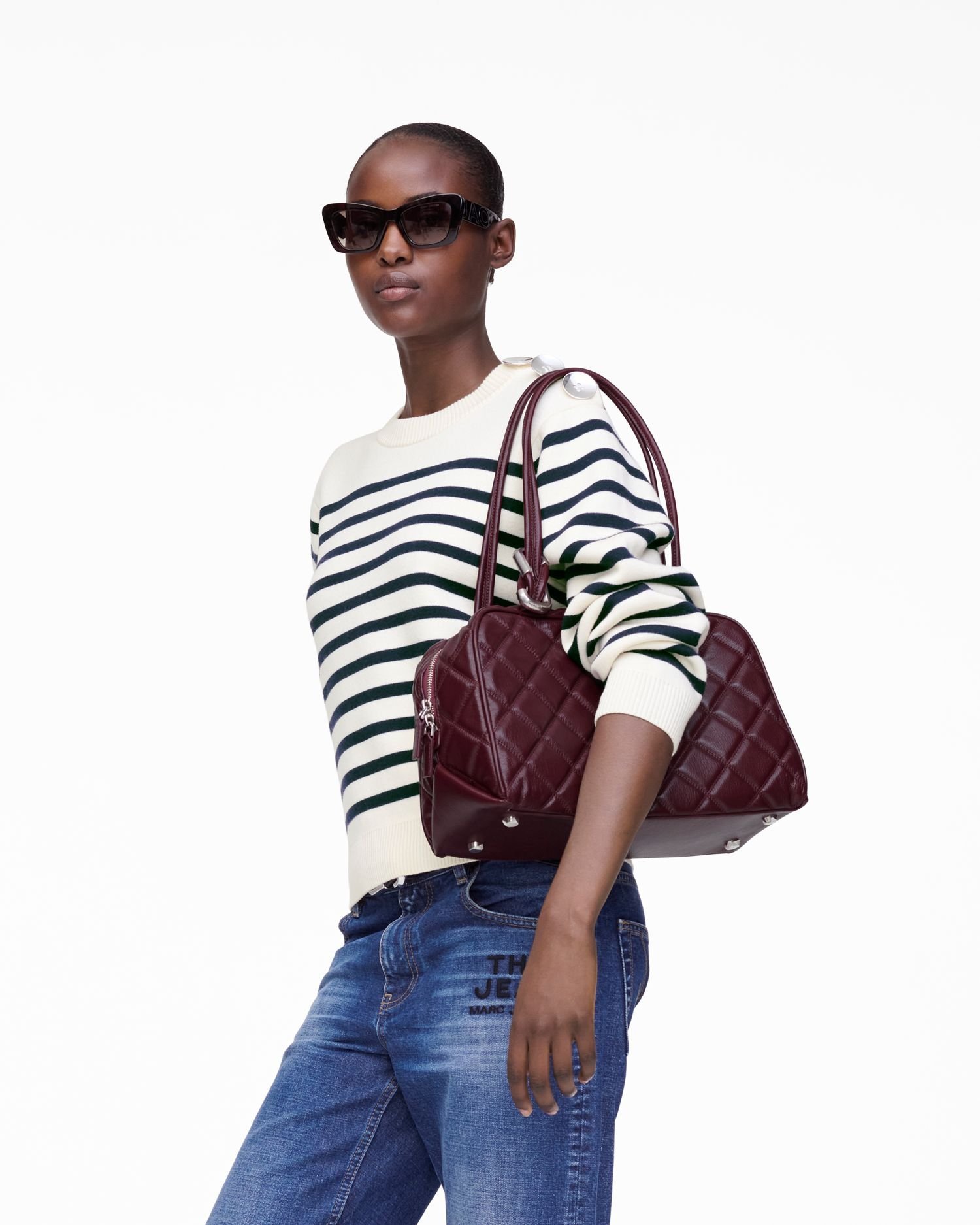 【SALE／30%OFF】MARC JACOBS 【公式】QUILTED LEATHER DUAL BAG/キルティング デュアル バッグ サッチェル マーク ジェイコブス バッグ ショルダーバッグ ブラック【送料無料】