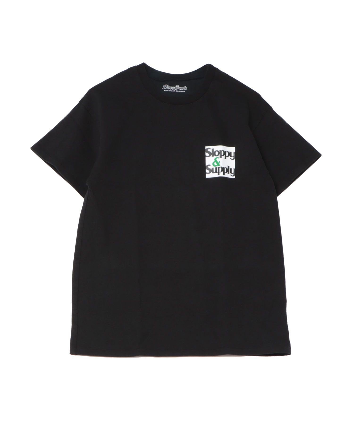 【SLOPPY SUPPLY/スロッピーサプライ】プリントTシャツ ジュン スタンダード ピックス トップス カットソー・Tシャツ グリーン ブラック ホワイト
