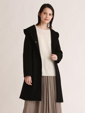 la.f... 【大きいサイズ】PECOLAMBフーディビーバーコート ラ・エフ コート/ジャケット ダッフルコート ブラウン ブラック【送料無料】