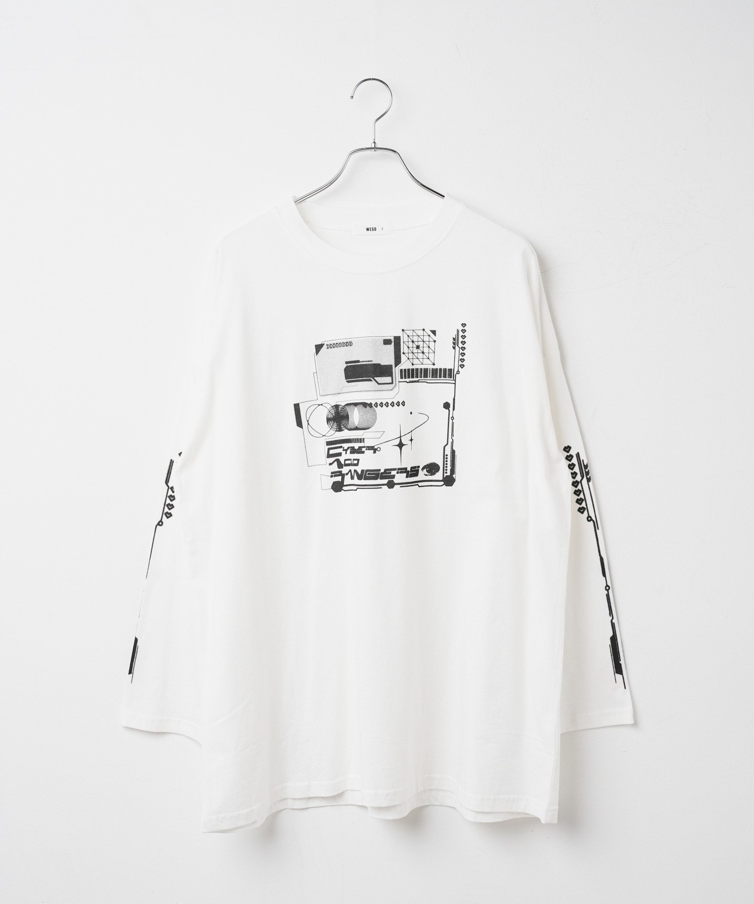 レディースWEGO サイバースペースプリントロンT ウィゴー ファッション雑貨 その他のファッション雑貨 ホワイト ブラック【送料無料】のサムネイル