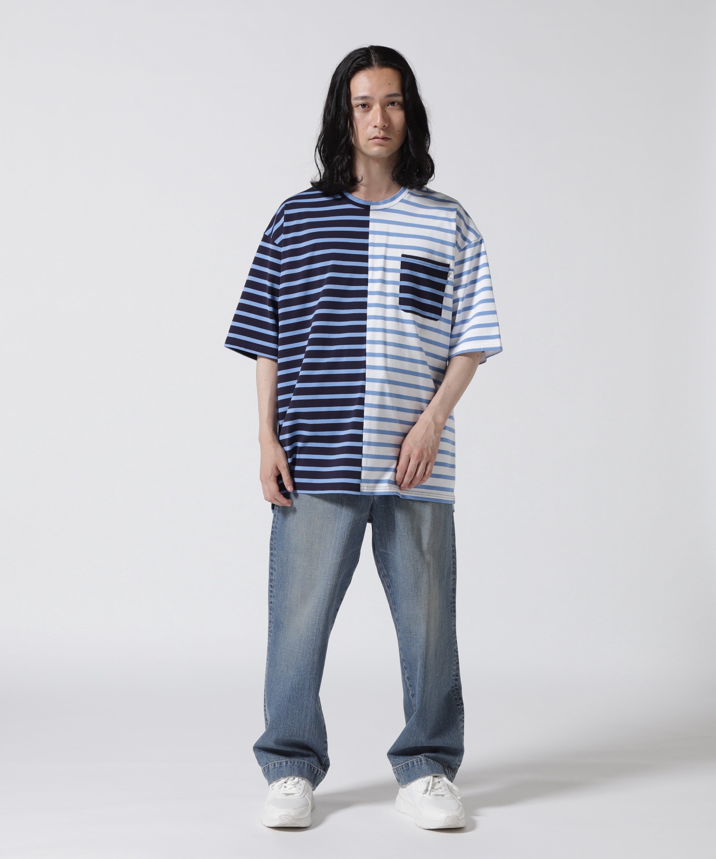 【SALE／30%OFF】BEAVER CMF OUTDOOR GARMENT/シーエムエフ アウトドアガーメント 別注BORDER TEE ビーバー トップス カットソー・Tシャツ ホワイト ネイビー【送料無料】