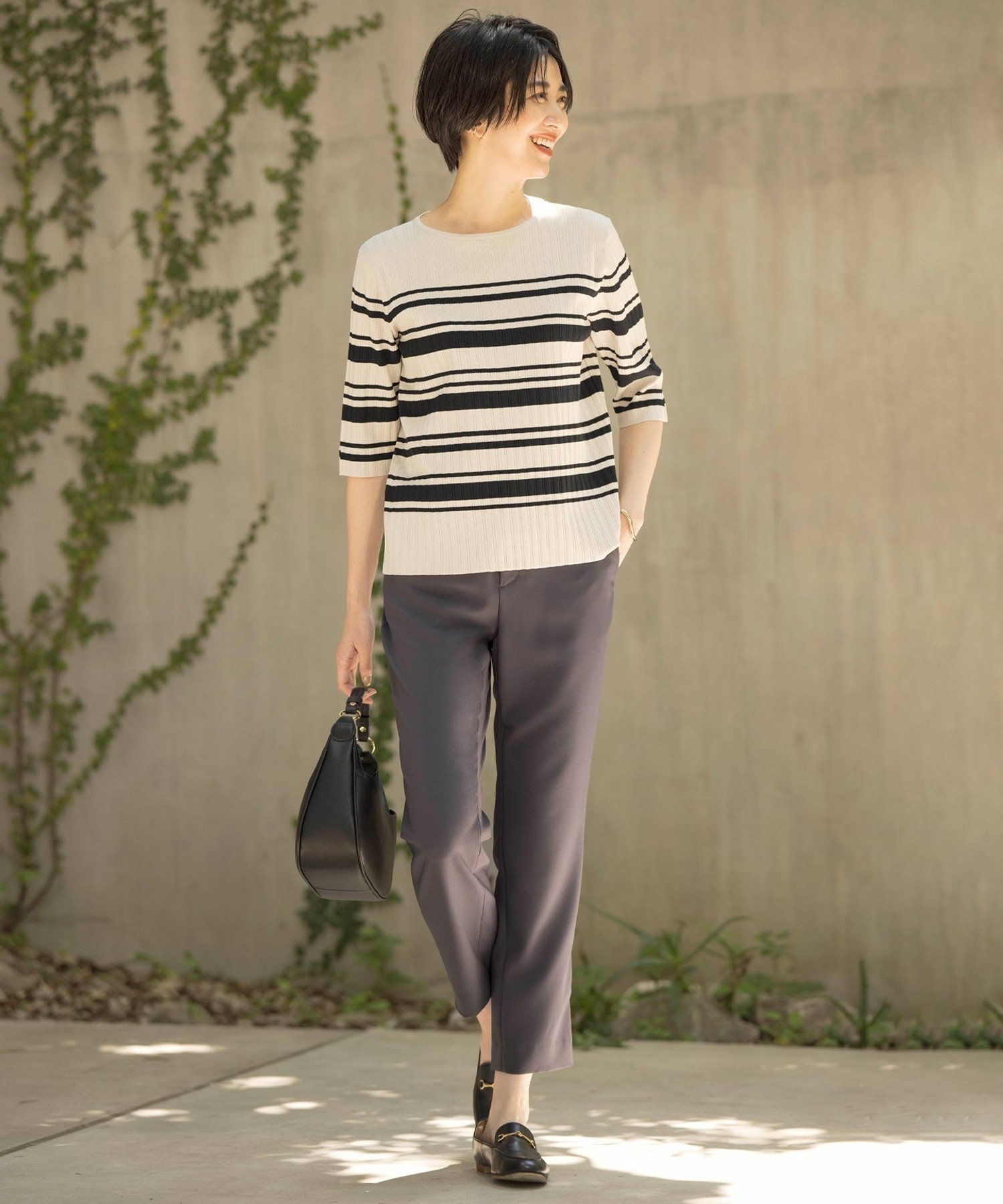 J.PRESS 【セットアップ対応・洗える】RELAXIONツイル テーパード パンツ ジェイプレス パンツ その他のパンツ ネイビー