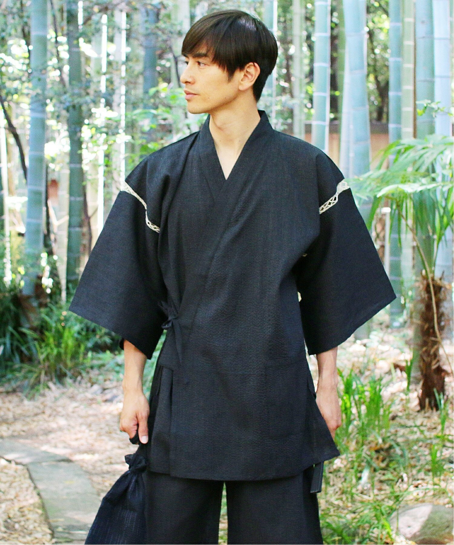 【SALE／10%OFF】SPU 綿100%しじら織り 粋甚平 上下セット カジュアル 着物・浴衣・ ...