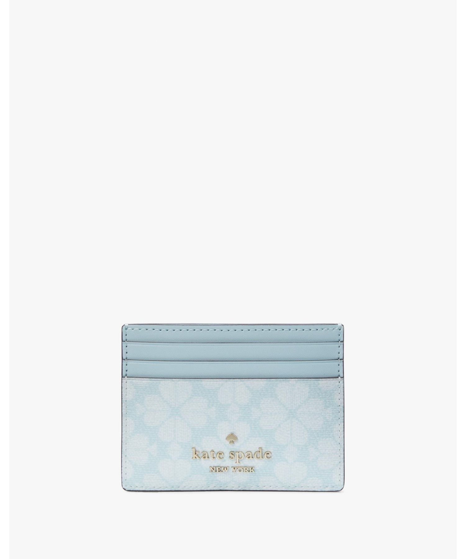 ケイト・スペード ニューヨーク 【SALE／50%OFF】kate spade new york スペード フラワー コーテッド キャンバス スモール スリム カード ホルダー ケイトスペードニューヨーク 財布・ポーチ・ケース 名刺入れ・カードケース【送料無料】