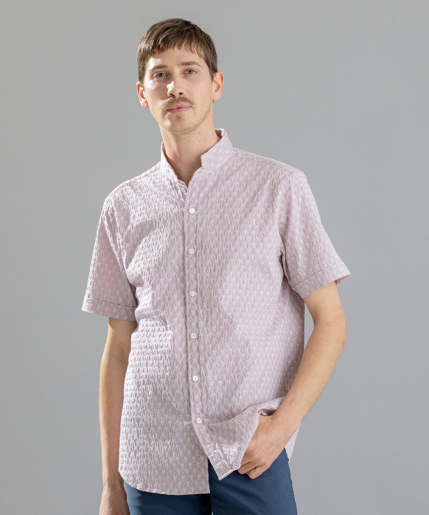 【SALE／30%OFF】JOSEPH HOMME シガーカッタージャガード ウイングカラー半袖シャツ ジョゼフ オム ト..