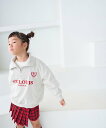 【SALE/20%OFF】LOWRYS FARM ハーフジップウラケ ローリーズファーム トップス スウェット・トレーナー ネイビー グレー ホワイト
