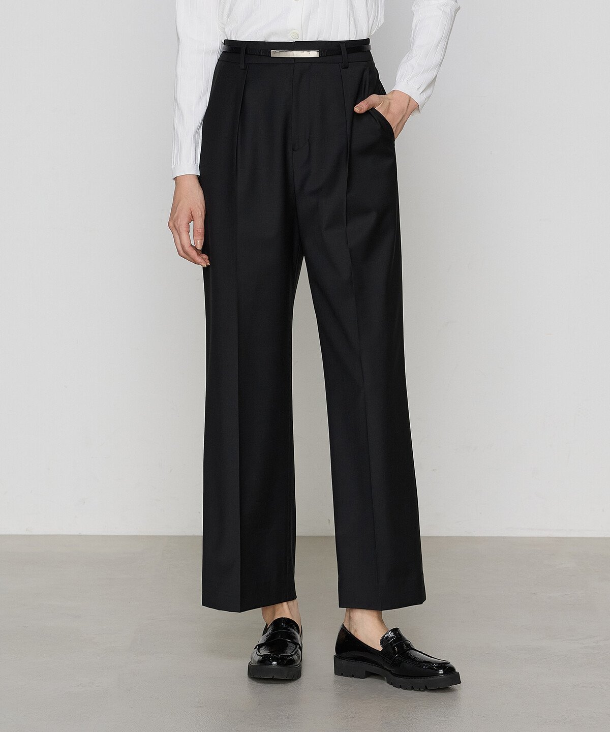 【SALE/10%OFF】COMME CA 【セットアップ対応】ブライトリートロ ワイドパンツ コムサ スーツ・フォーマル セットアップスーツ グレー ブラック...