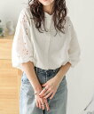 【SALE/38%OFF】La-gemme コットンレースブラウス ラジュール トップス シャツ・ブラウス ホワイト ブラック