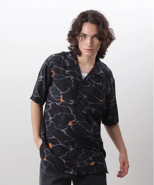GSC MENS SELECT MANASTASH/マナスタッシュ MHAK LITHUM S/S SHIRTS (MENS) ゴースローキャラバン トップス シャツ・ブラウス グリーン ブラック