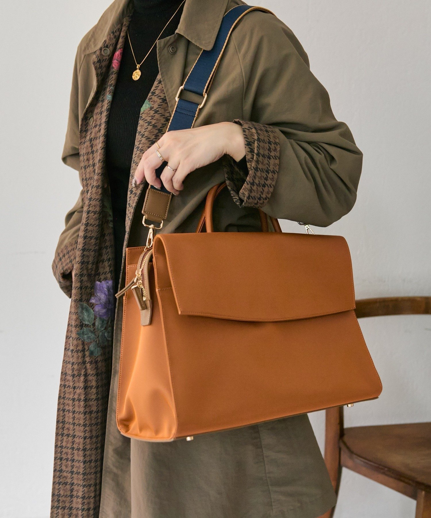 ear PAPILLONNER 《A4サイズ対応》きれいめ撥水トートバッグL イア パピヨネ バッグ トートバッグ オレンジ グリーン【送料無料】