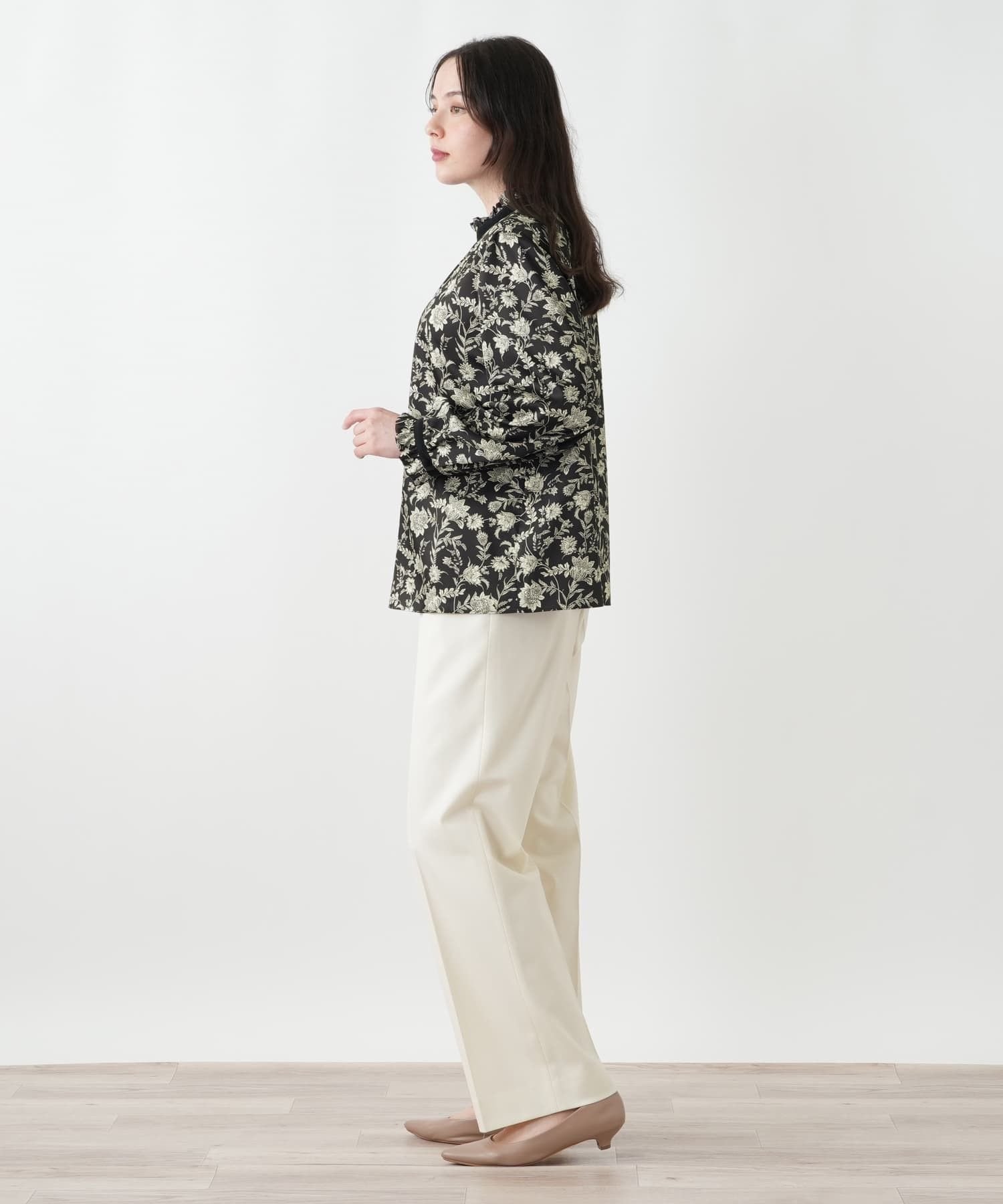 Leilian PLUS HOUSE ブラウス【ROCHAS Premiere】 レリアン プラスハウス トップス シャツ・ブラウス ブラック