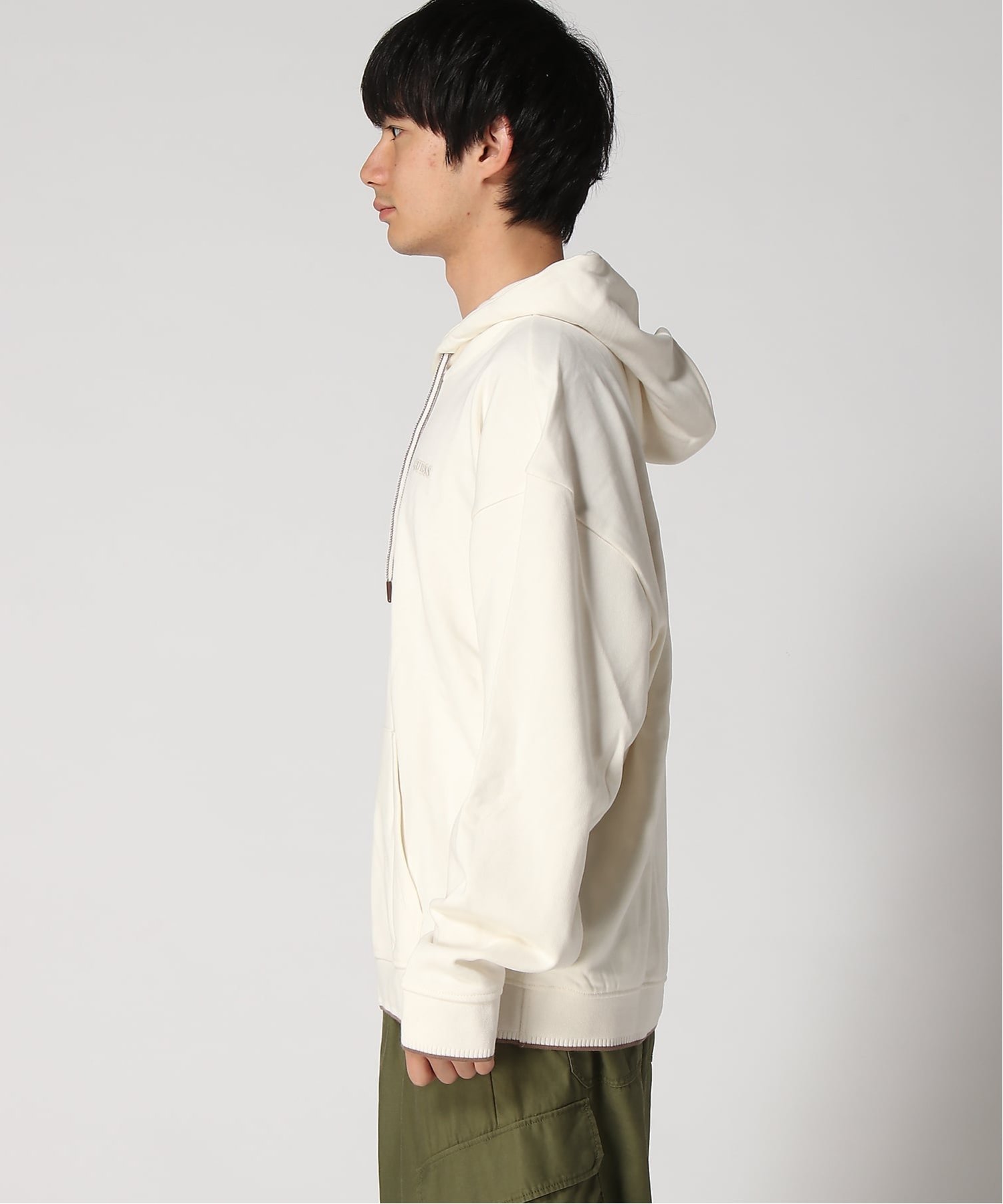 GUESS/(M)FRANC Hoodie ゲス トップス パーカー・フーディー ホワイト ブラウン