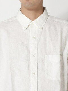 Linen Buttondown Shirt 11-11-5969-139: White Linen Buttondown Shirt 11-11-5969-139: White