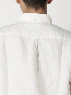 Linen Buttondown Shirt 11-11-5969-139: White Linen Buttondown Shirt 11-11-5969-139: White