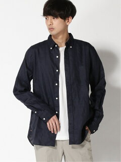 Linen Buttondown Shirt 11-11-5969-139: Navy Linen Buttondown Shirt 11-11-5969-139: Navy
