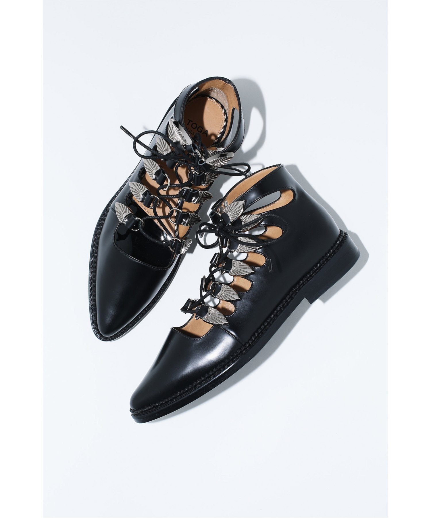 TOGA PULLA SHOE Lace up shoes トーガ シューズ・靴 レースアップ・ドレスシューズ ブラック レッド【送料無料】のサムネイル