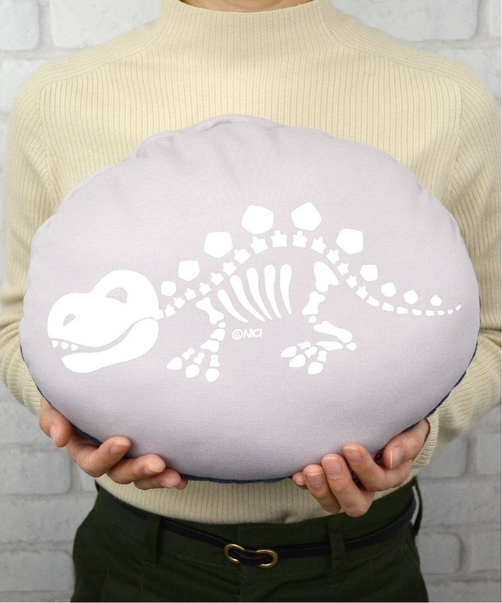 NICI ぬいぐるみ ディノ リバーシブルラウンドクッション/フォシリー 32cm×26cm アントレスクエア インテリア・生活雑貨 クッション・クッションカバー グリーン [3]