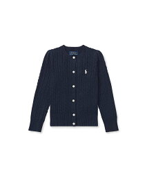 POLO RALPH LAUREN (ガールズ 2才~6才)ミニ ケーブル コットン カーディガン ラルフローレン トップス カーディガン ネイビー【送料無料】