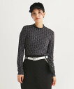 【SALE/30%OFF】adabat ダイヤ柄 長袖モックネックプルオーバー アダバット トップス カットソー・Tシャツ ブラック グレー【送料無料】(4)