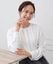 【SALE/40%OFF】SHOO・LA・RUE イージーケア ピンタックブラウス シューラルー トップス シャツ・ブラウス ホワイト ピンク