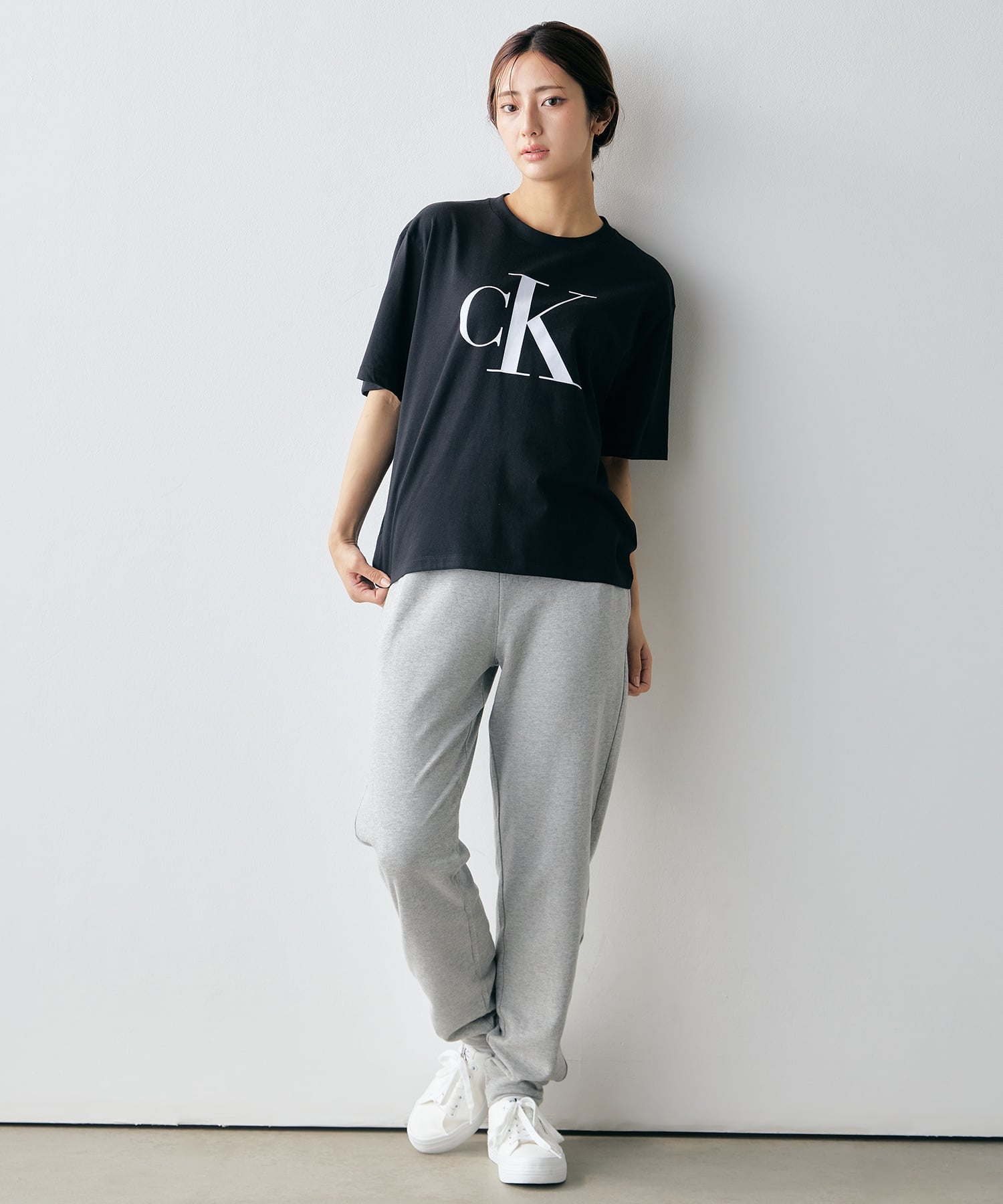 Calvin Klein Underwear (W)【公式ショップ】 カルバンクライン Icon Cotton フレンチテリー ジョガーパンツ Calvin Klein Underwear QS7271 カルバン・クライン パンツ ジャージ・スウェットパンツ グレー ブラック【送料無料】