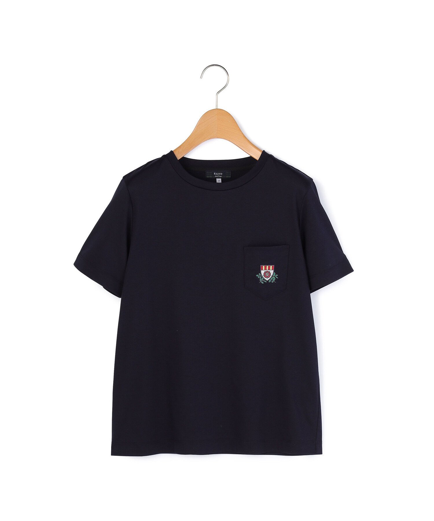 KEITH 【Lサイズ】コットンジャージーカットソー キース トップス カットソー・Tシャツ ホワイト ネイビー
