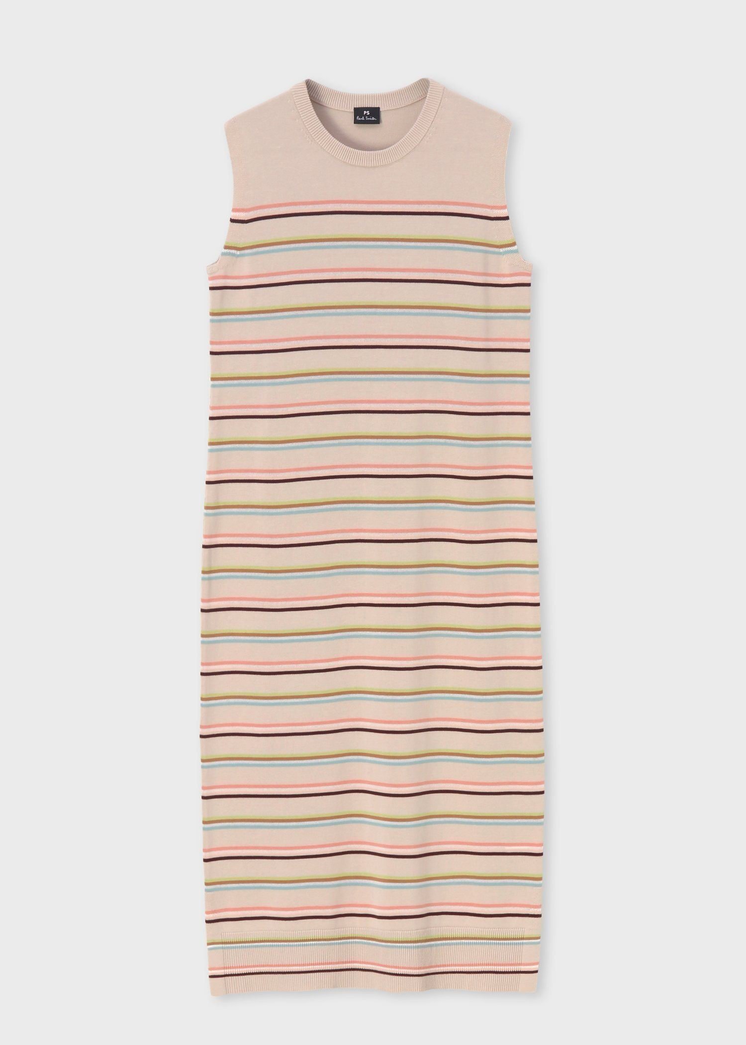 【SALE／30%OFF】PS Paul Smith ウィメンズ マルチボーダー ニット ワンピース ポール・スミス トップス ニット ベージュ【送料無料】